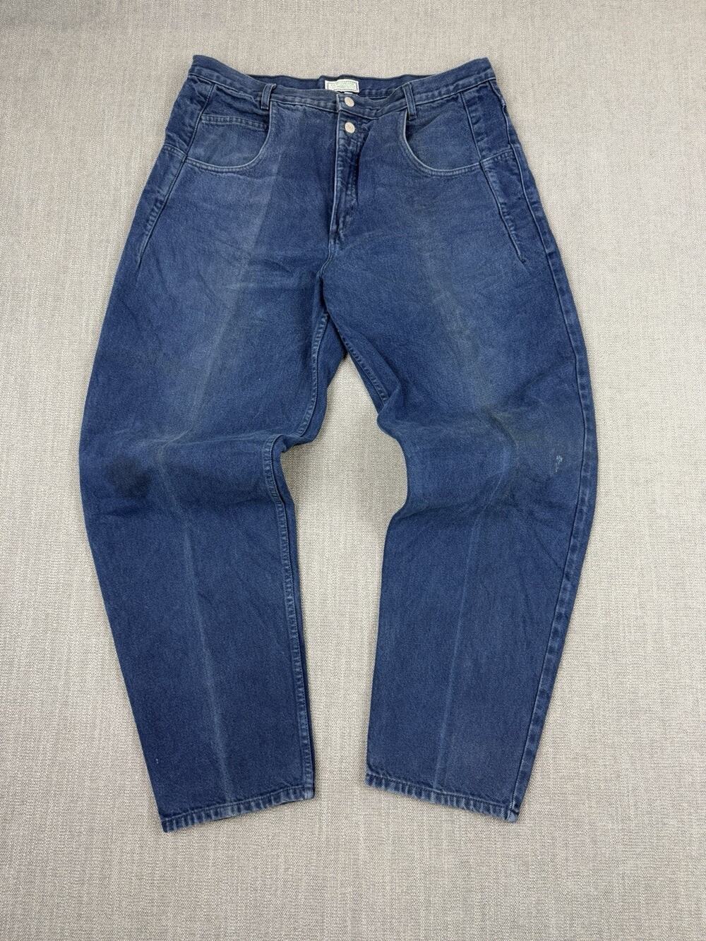 Vintage Guess Georges Marciano USA Jeans 40x32 Blue High Rise Distressed